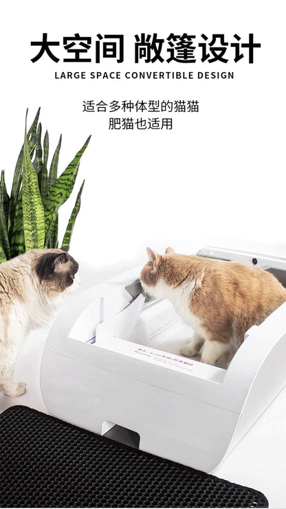 Self-cleaning cat litter box